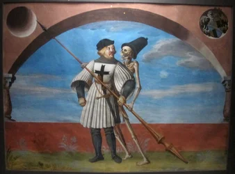 kopia utraconego makabrycznego tańca m.manuela z cmentarza dominikanów w bernie (1512-20)